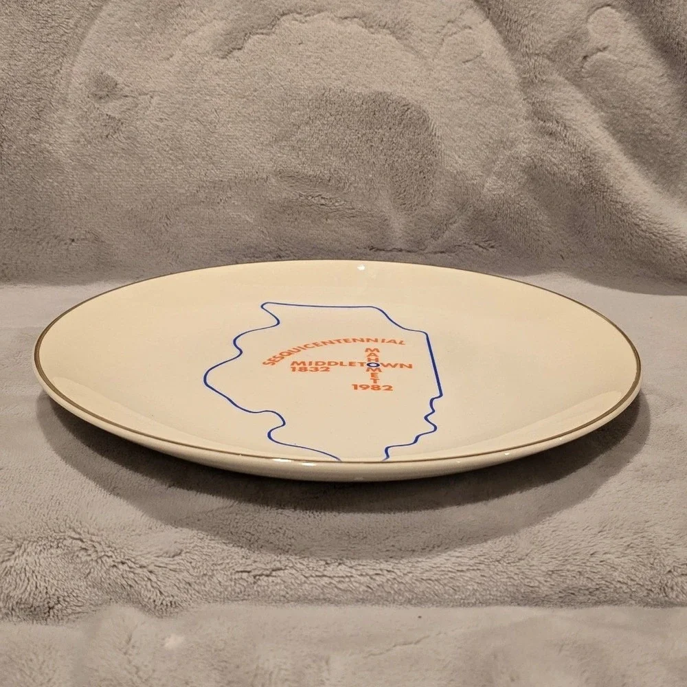 Vintage Middletown Mahomet IL Sesquicentennial Commemorative Plate 1832 1982‎